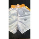 Roberto Duran Signed Boxing Shorts Supplied with Certificate Of Authenticity