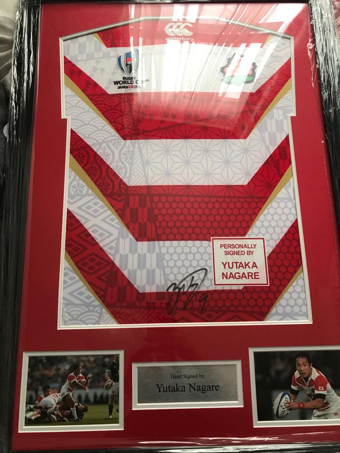 Yutaka Nagare Signed And Framed Japan World Cup 2019 Shirt Supplied with Certificate Of