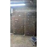 3 x pine and metal static wine rack 80 x 54 x 194cm