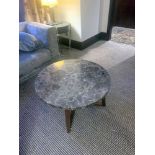 Kravetz polished marble Round Coffee Table 80 x 44cm