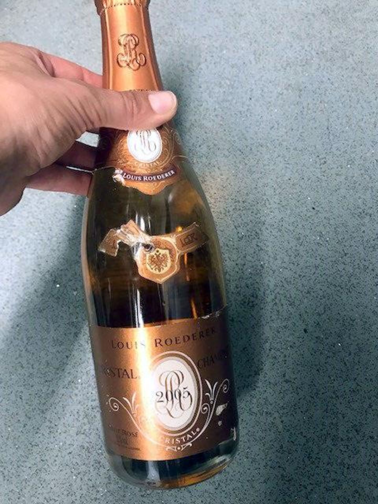 Champagne Agne-Louis Roederer Cristal Rose 2005 1 X Bottle Bin Number (1501)