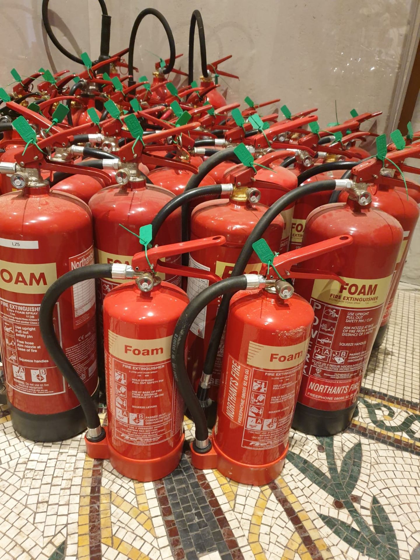 4 x Red fire extinquisher Foam 6ltr