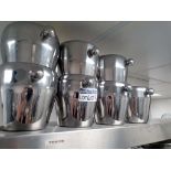 7 x stainless steel wine coolers