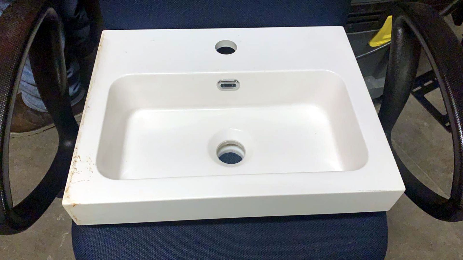 5 x Deuco MS12 Square Mineral Stone basin, one tap hole 61 x 46 x 16.5cm ( Buyers contractor to