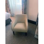 A pair Edelman Beige Leather Lounge Chair Dark Brown Wooden Legs 80 (D) 65 (W) By 70 Cm (H)
