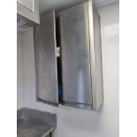 Stainless steel wall mounted two door cupboard 75 x 32 x 100cm ( Buyers contractor to remove at
