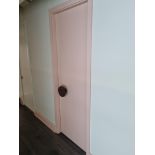 Extra Wide Single door painted pale pink each 112 x 45 x 204cm ( Buyers contractor to remove at