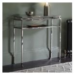 Cosenza Console Table Silver The Cosenza Silver Console Table Provides An Ultra-Modern Touch To Your