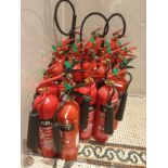 4 x Red fire extinquisher C02 2kg