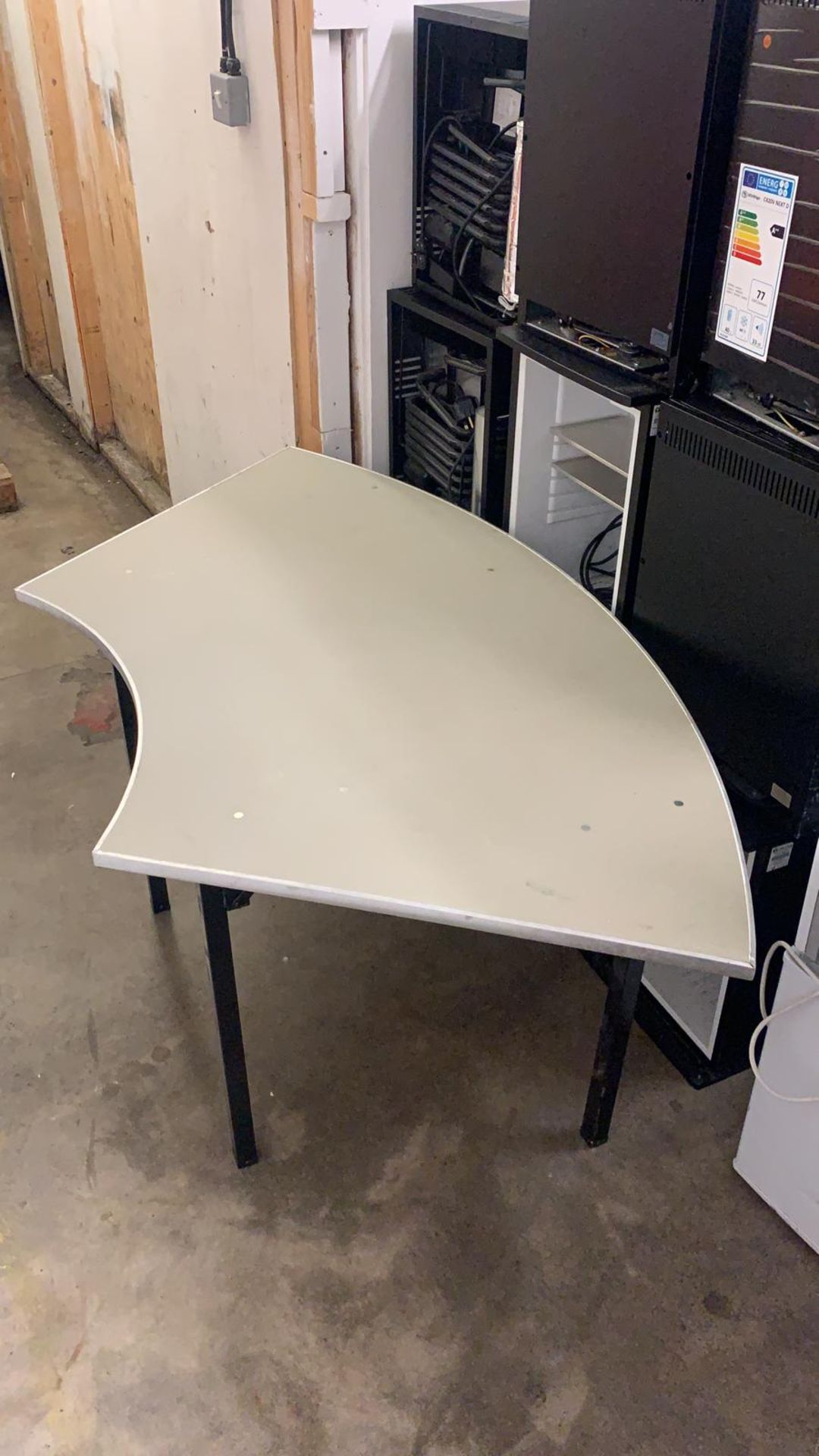 10 x Burgess 4ft half moon banquet tables ( Buyers contractor to remove at own cost) - Image 2 of 2