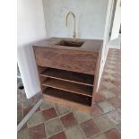 Timber Framed 3-Tier Storage Unit with fitted Copper Effect Sink & Still/Sparking Water Tap 90 x (