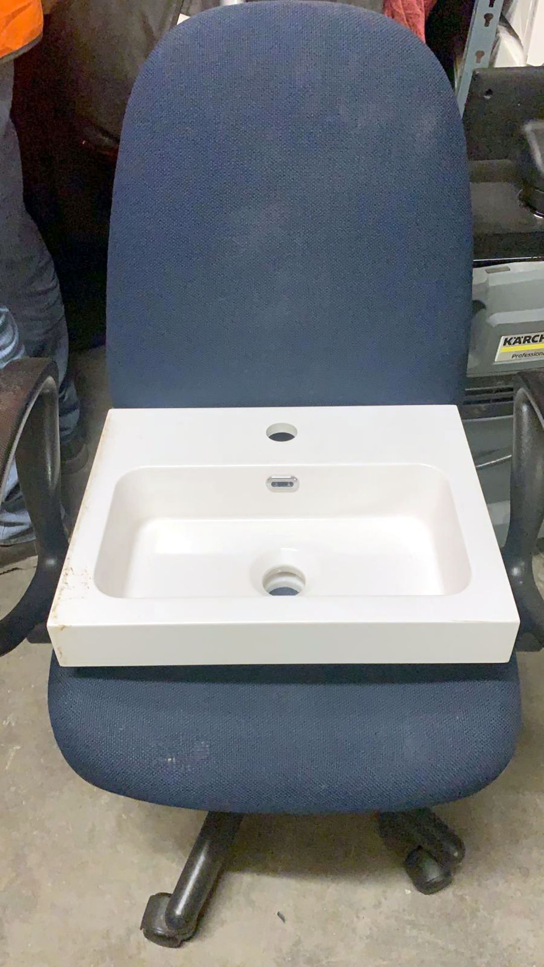 5 x Deuco MS12 Square Mineral Stone basin, one tap hole 61 x 46 x 16.5cm ( Buyers contractor to - Image 2 of 2