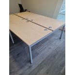 2 x Mobili Office work stations 120 x 165cm ( Buyers contractor to remove at own cost)