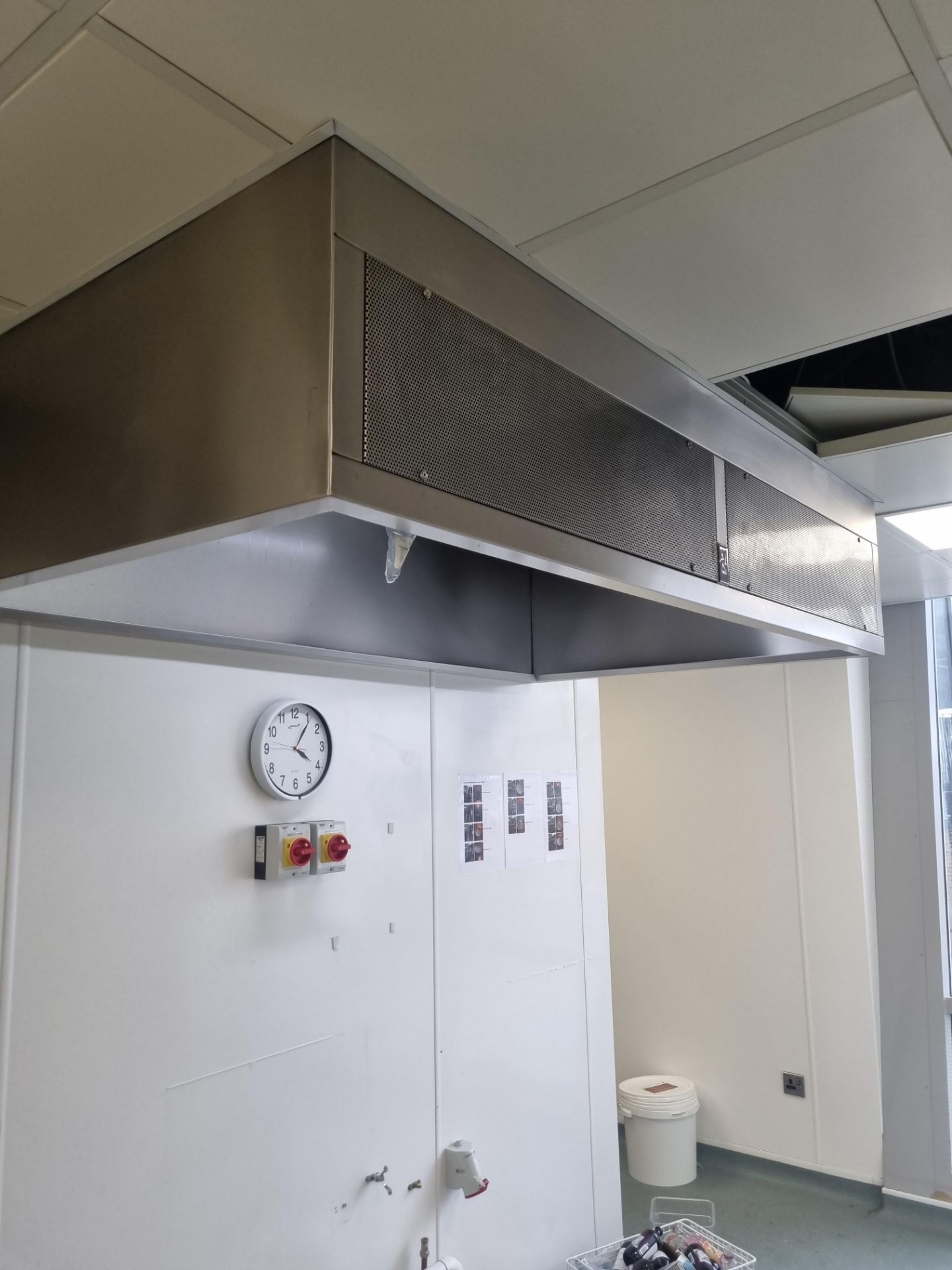 HMA Ventilation stainless steel canopy manufactured from 304 grade Stainless Steel 200 x 115cm (