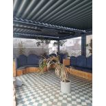 Weinor 10m x 7m x 3m Free Standing Alloy Framed Patio Area Gazebo with fitted Patio Heater Units & (