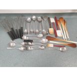 A large various quantiity of kitchen utensils whisks, spoons, spatulas etc