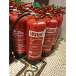 4 x Red fire extinquisher Water 6ltr