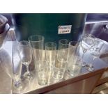 Large quantity of glassware as found