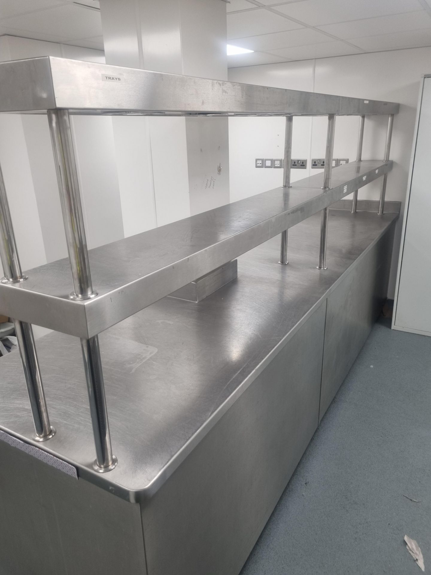 Essex Fabrication stainless steel commercial chef pass two tier heated gantry with work surface, ( - Bild 2 aus 2