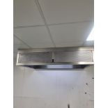 HMA Ventilation stainless steel canopy manufactured from 304 grade Stainless Steel 180 x 115cm (