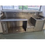 Stainless steel workstation countering unit with sink 273 x 77 x 90cm ( Buyers contractor to