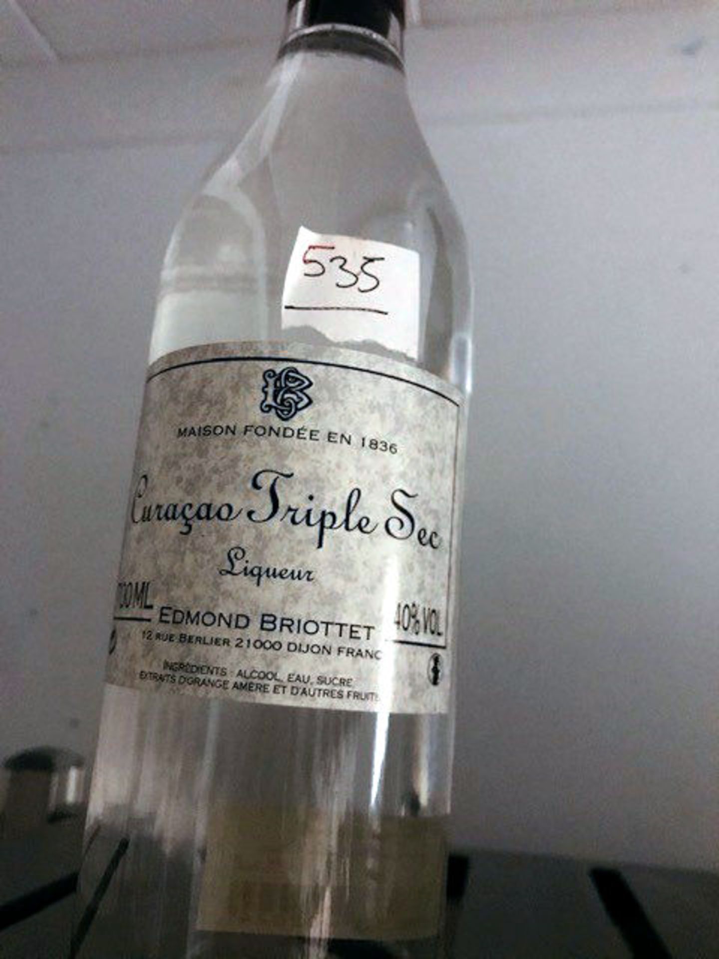 Liquer - -Briottet Triple Sec Curacao 700ml 1 X Bottle