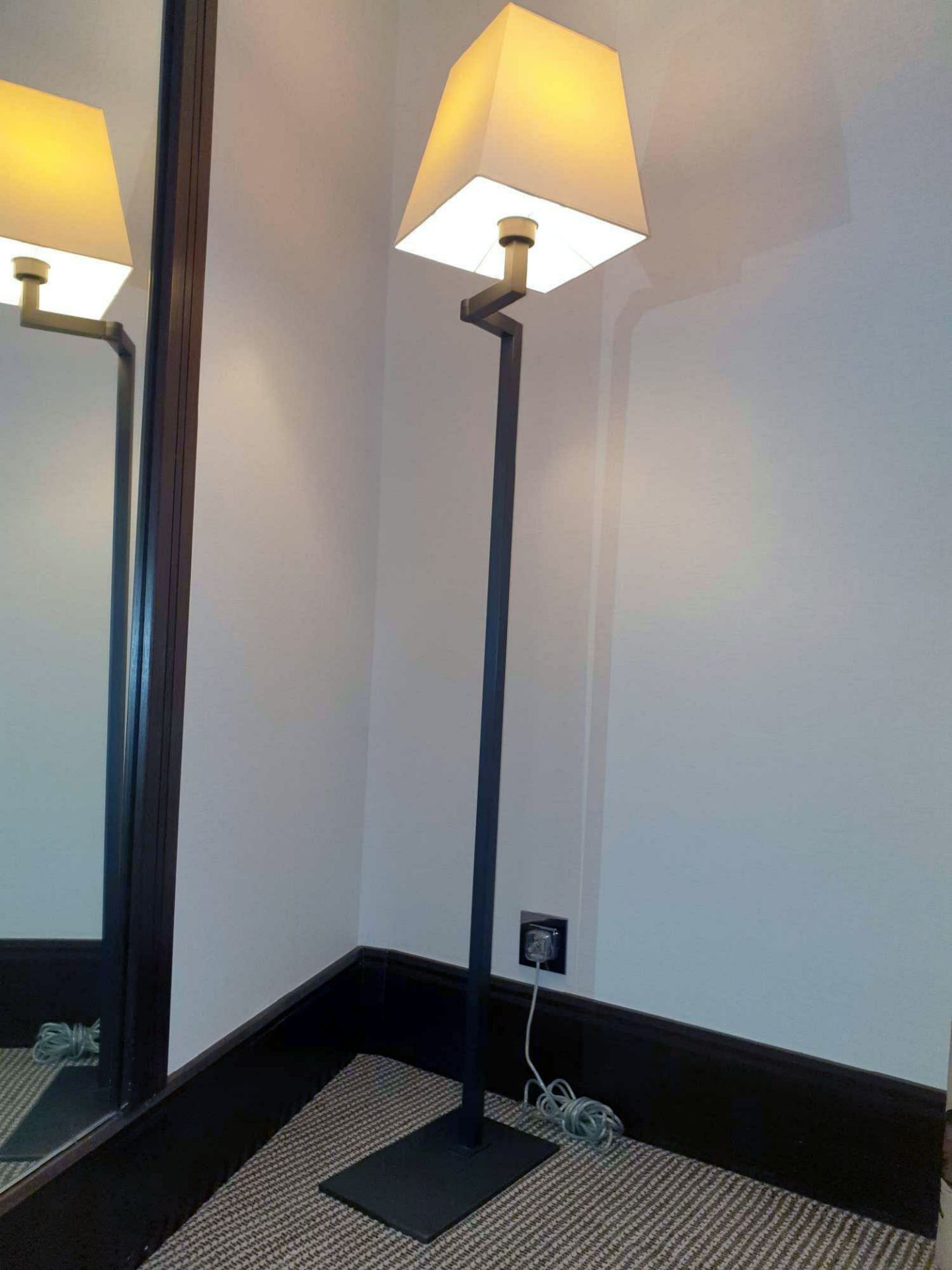 A pair of Sifra Floor Lamps Model LMS 600 ENG Metal Base With Single Arm Single Bulb Complete With - Image 2 of 2