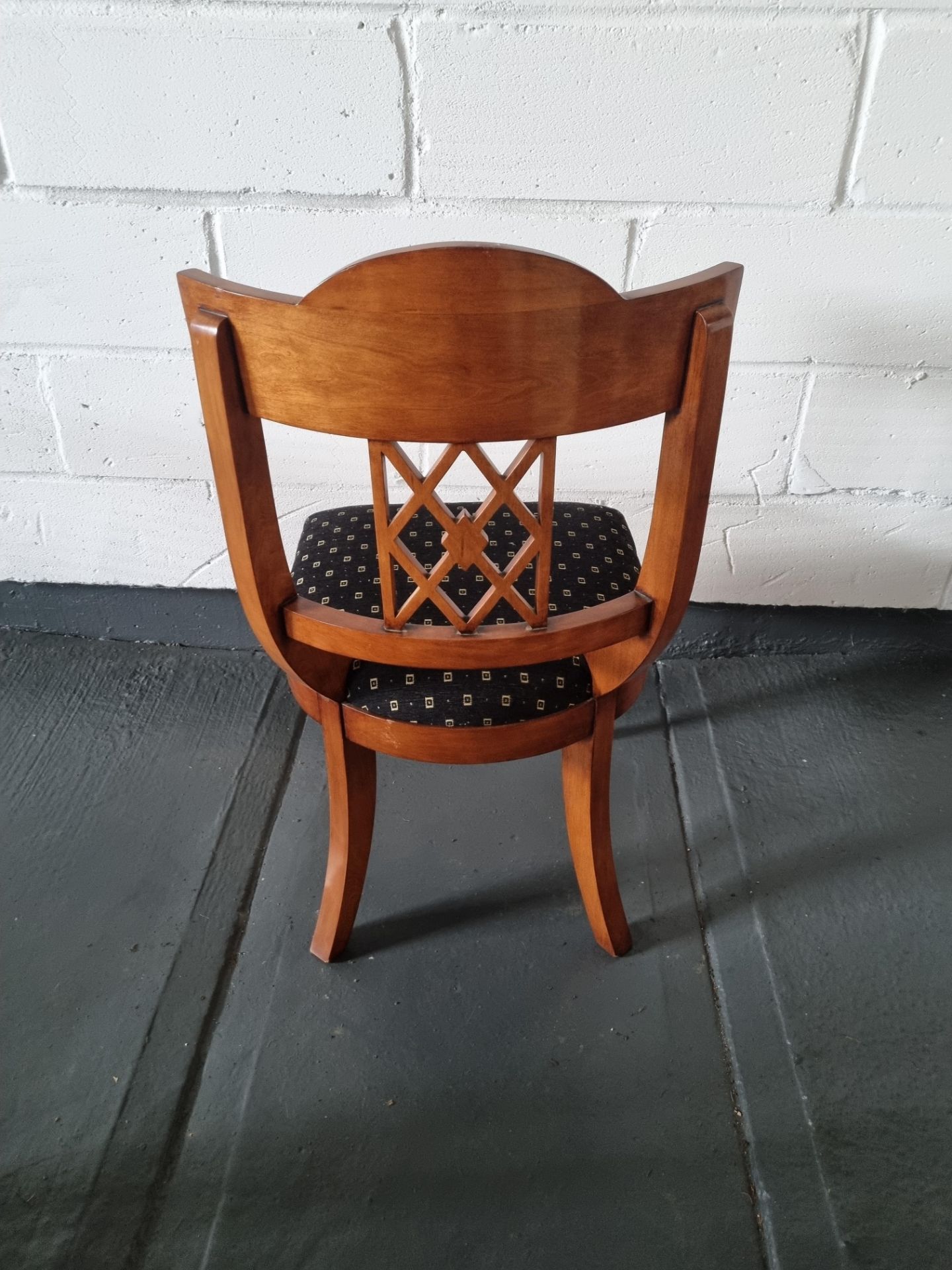 Arthur Brett Russian Side Chair Bespoke Blue Upholstery Russian-Style Dining Chair A Stunning - Image 4 of 6