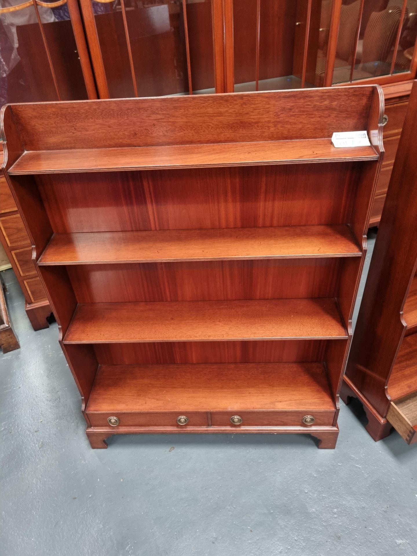 Arthur Brett Mahogany Standing Bookshelf To Have X Antique Finish Mahogany Standing Open Bookcase - Image 3 of 4