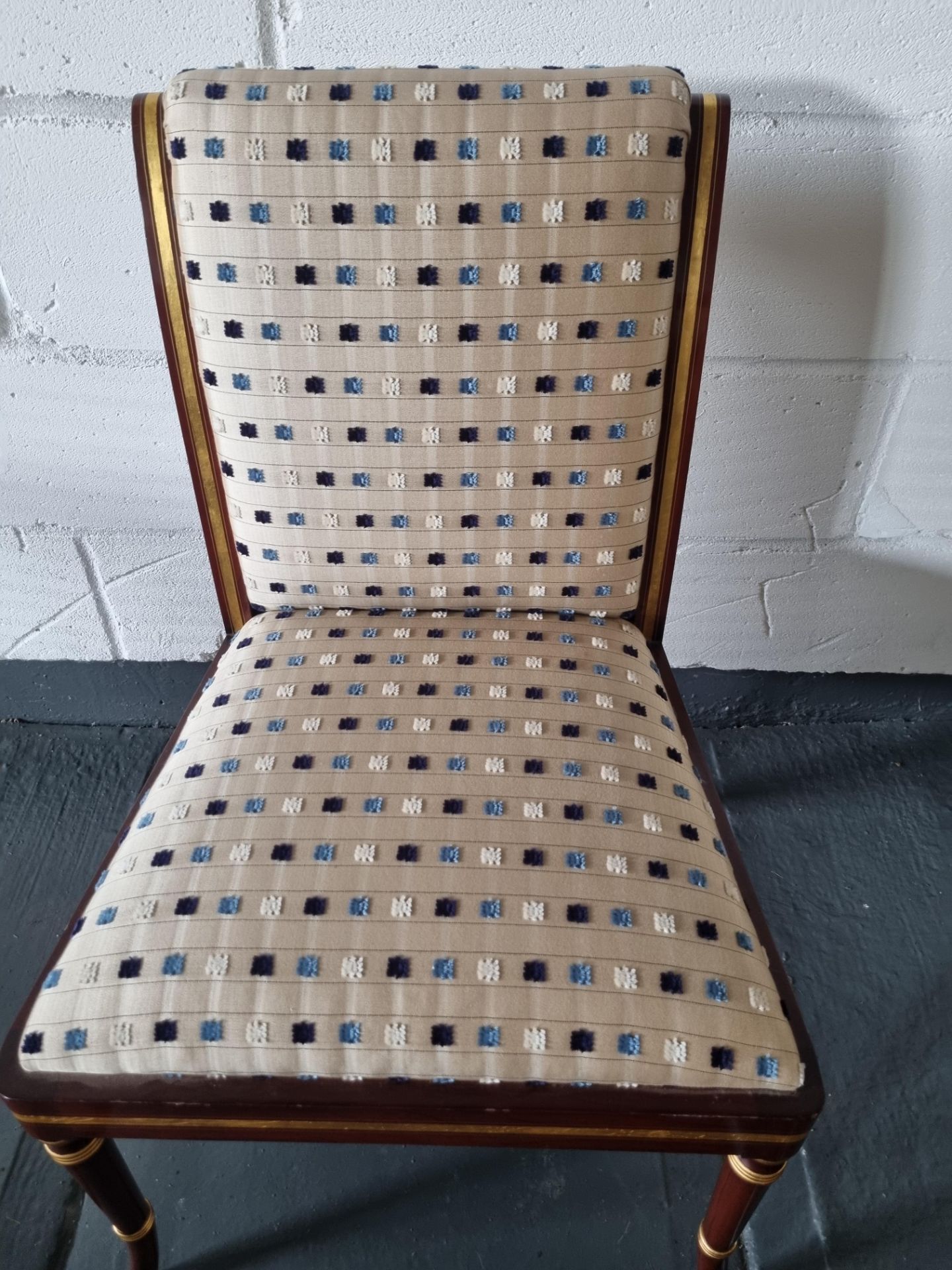 Arthur Brett Rosewood Side Chair Bespoke Beige Upholstery Regency-Style Rosewood Colour & Gilt - Image 3 of 6