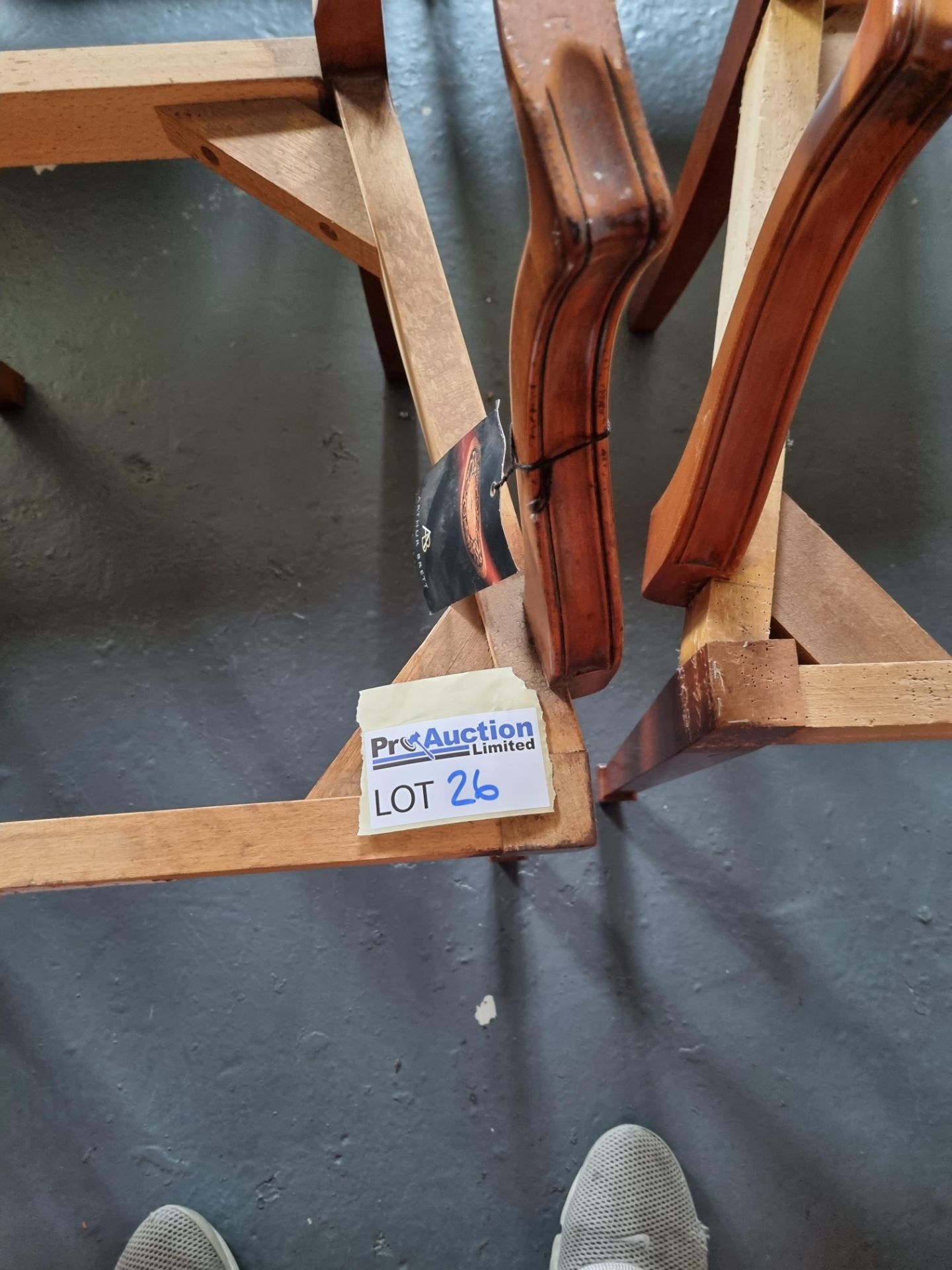 Arthur Brett Armchair Bespoke Unupholstered Sheraton-Style Cherrywood Armchair With Tulip-Wood Inlay - Image 2 of 2