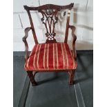 Arthur Brett Mahogany Dining Side Chair With Subtly Carved Detail To Back And Front Legs With A