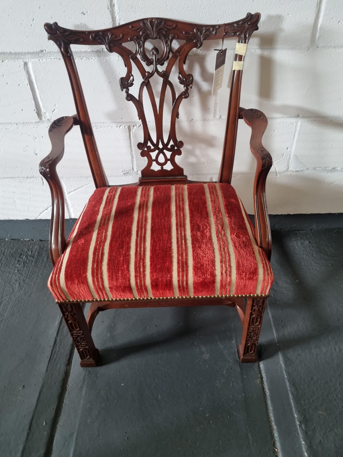 Arthur Brett Mahogany Dining Side Chair With Subtly Carved Detail To Back And Front Legs With A