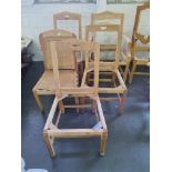 5x Arthur Brett assortment of chair frames