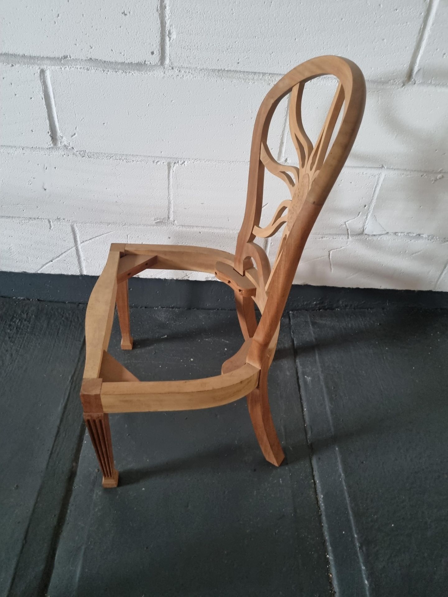 Arthur Brett Unupholstered & Unfinished Sunburst Side Chair George III Style The Unusual Design - Image 5 of 5