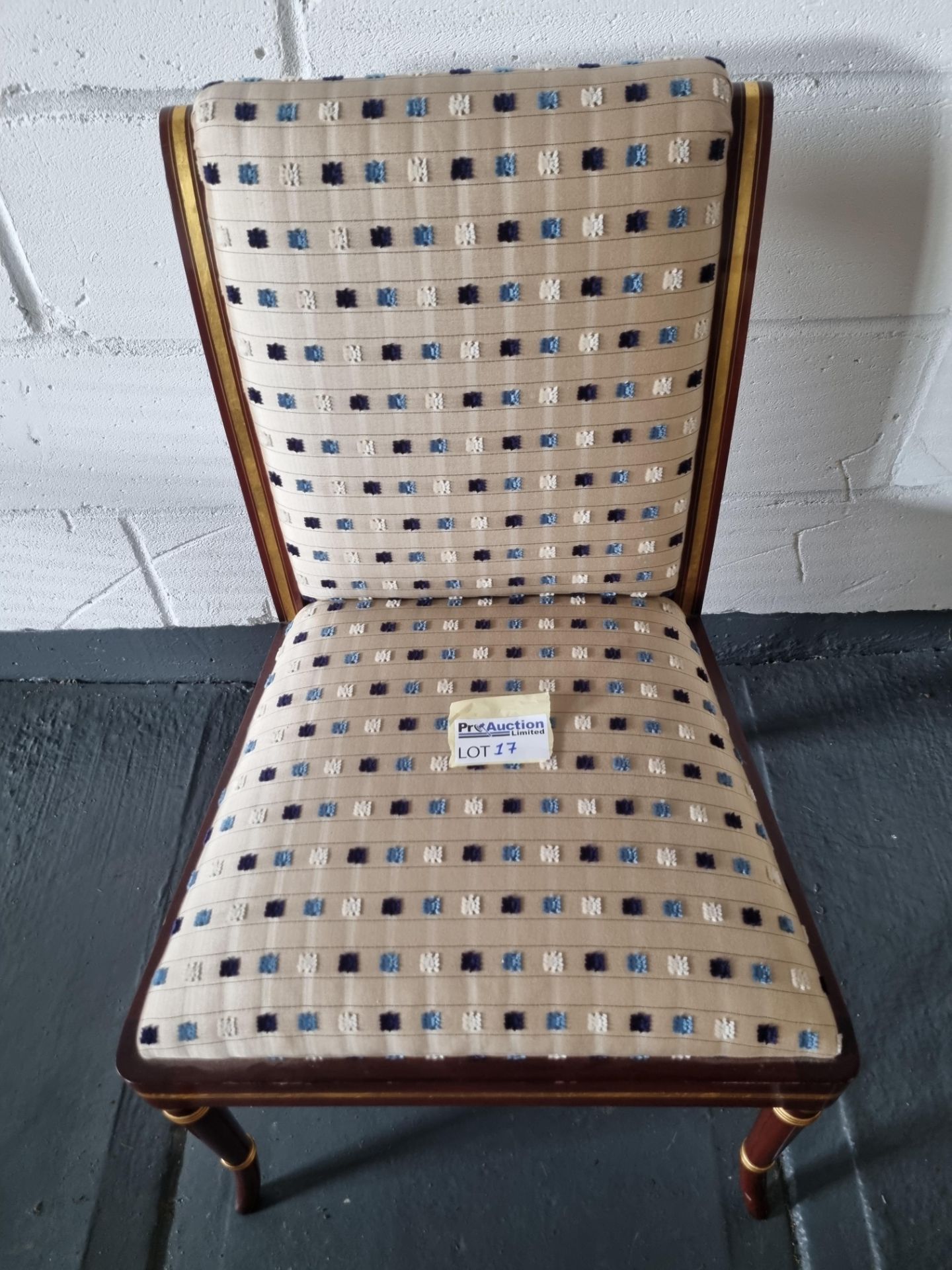 Arthur Brett Rosewood Side Chair Bespoke Beige Upholstery Regency-Style Rosewood Colour & Gilt - Image 2 of 6