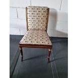 Arthur Brett Rosewood Side Chair Bespoke Beige Upholstery Regency-Style Rosewood Colour & Gilt