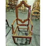 4x Arthur Brett Unupholstered Gothic style chair Height 118cm Width 58cm Depth 69cm