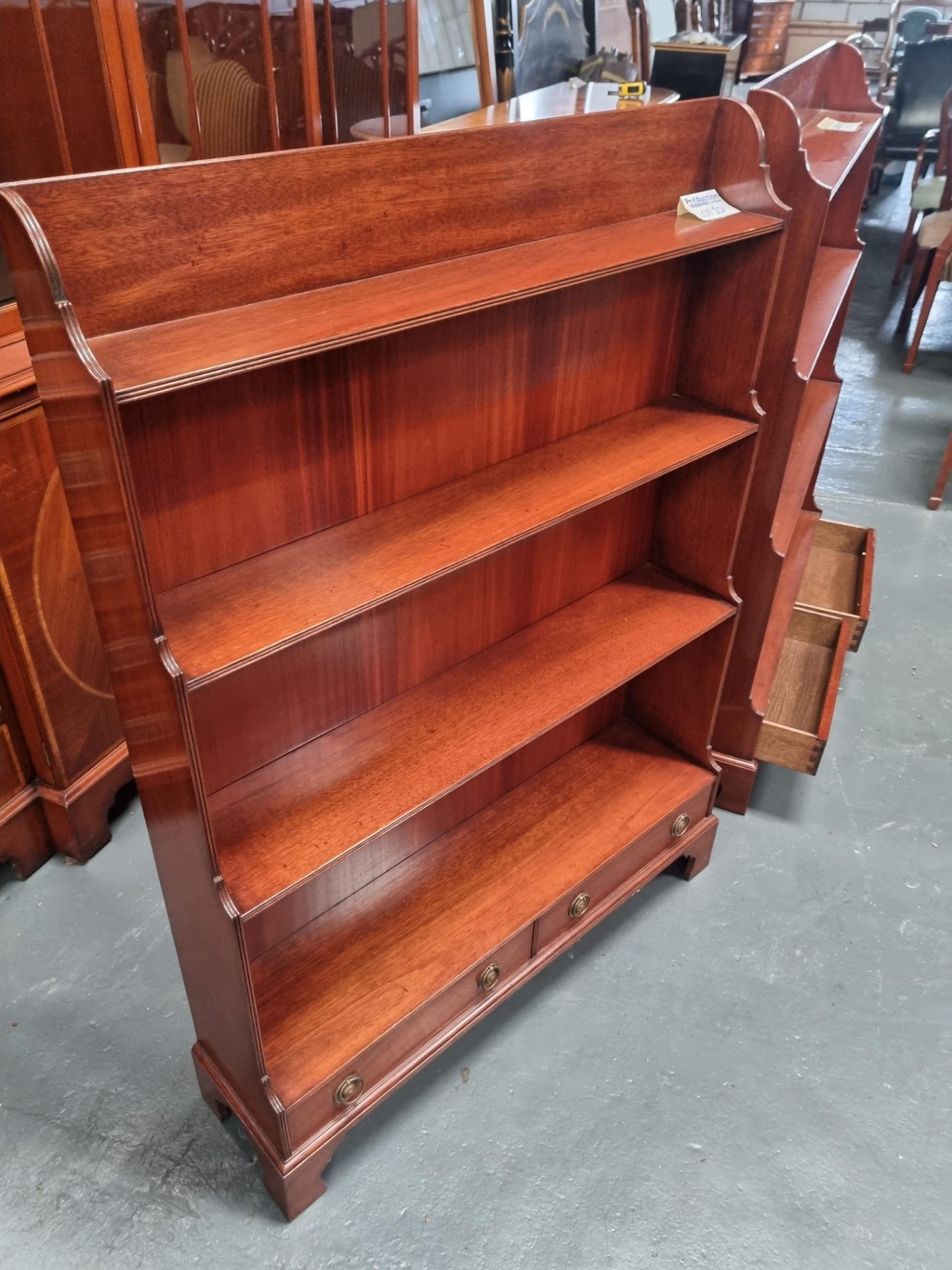 Arthur Brett Mahogany Standing Bookshelf To Have X Antique Finish Mahogany Standing Open Bookcase