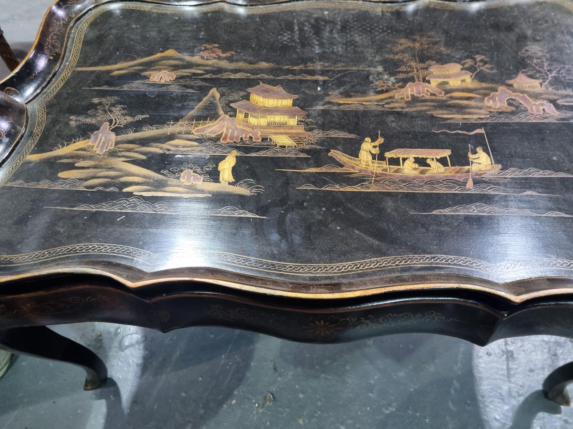 Chinese tray table Height 46cm Width 89cm Depth 59cm - Image 2 of 4