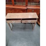 Arthur Brett shallow 2 drawer side table ideal for use in hall or reception area Height 76cm Width