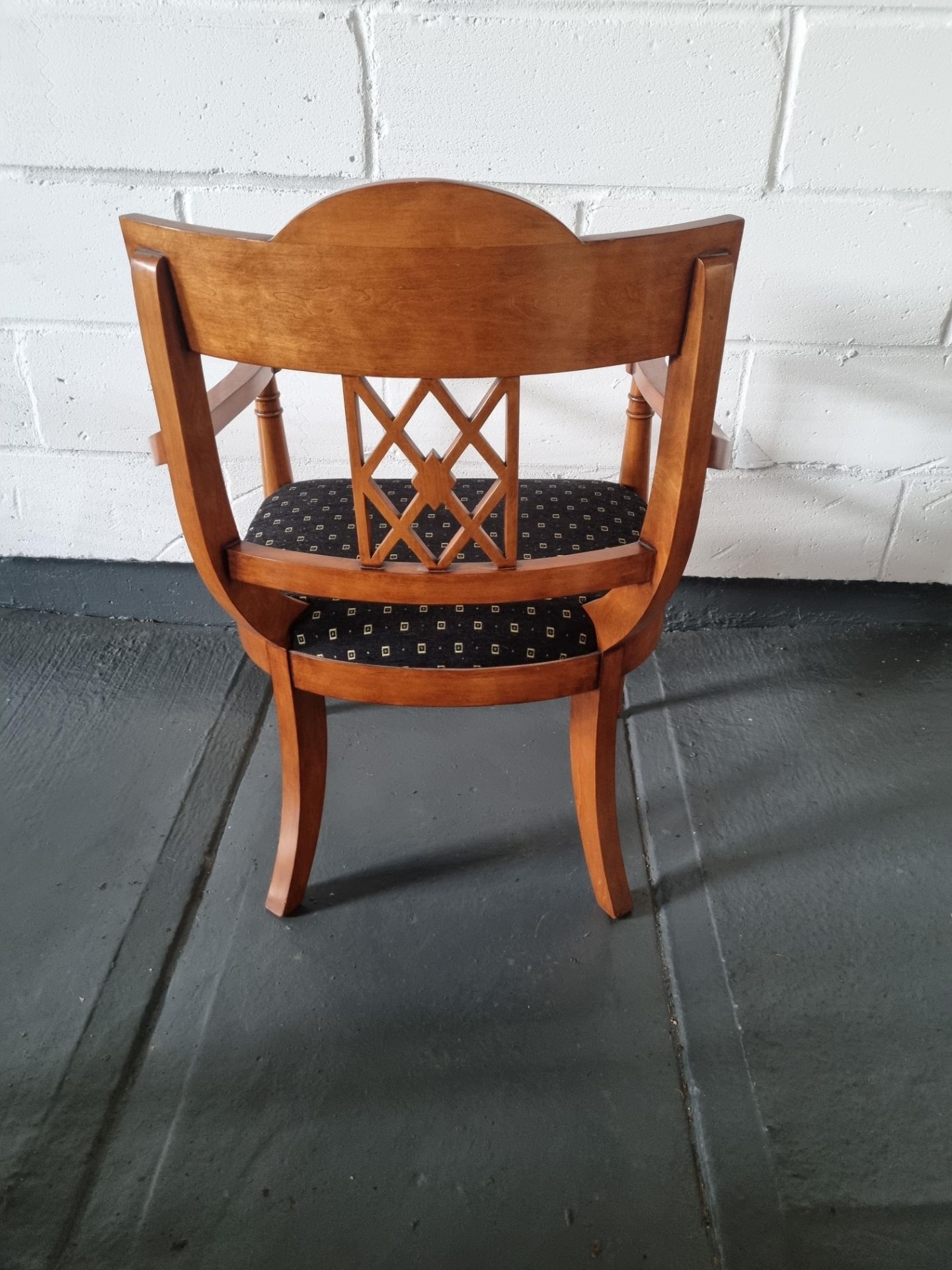 Arthur Brett Russian Arm Chair Bespoke Blue Upholstery Russian-Style Arm Chair A Stunning Cherrywood - Bild 2 aus 4