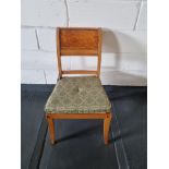 Arthur Brett Maple Sage/Gold Upholstered Seat Thomas Hope Style Dining Side Chair Featuring An