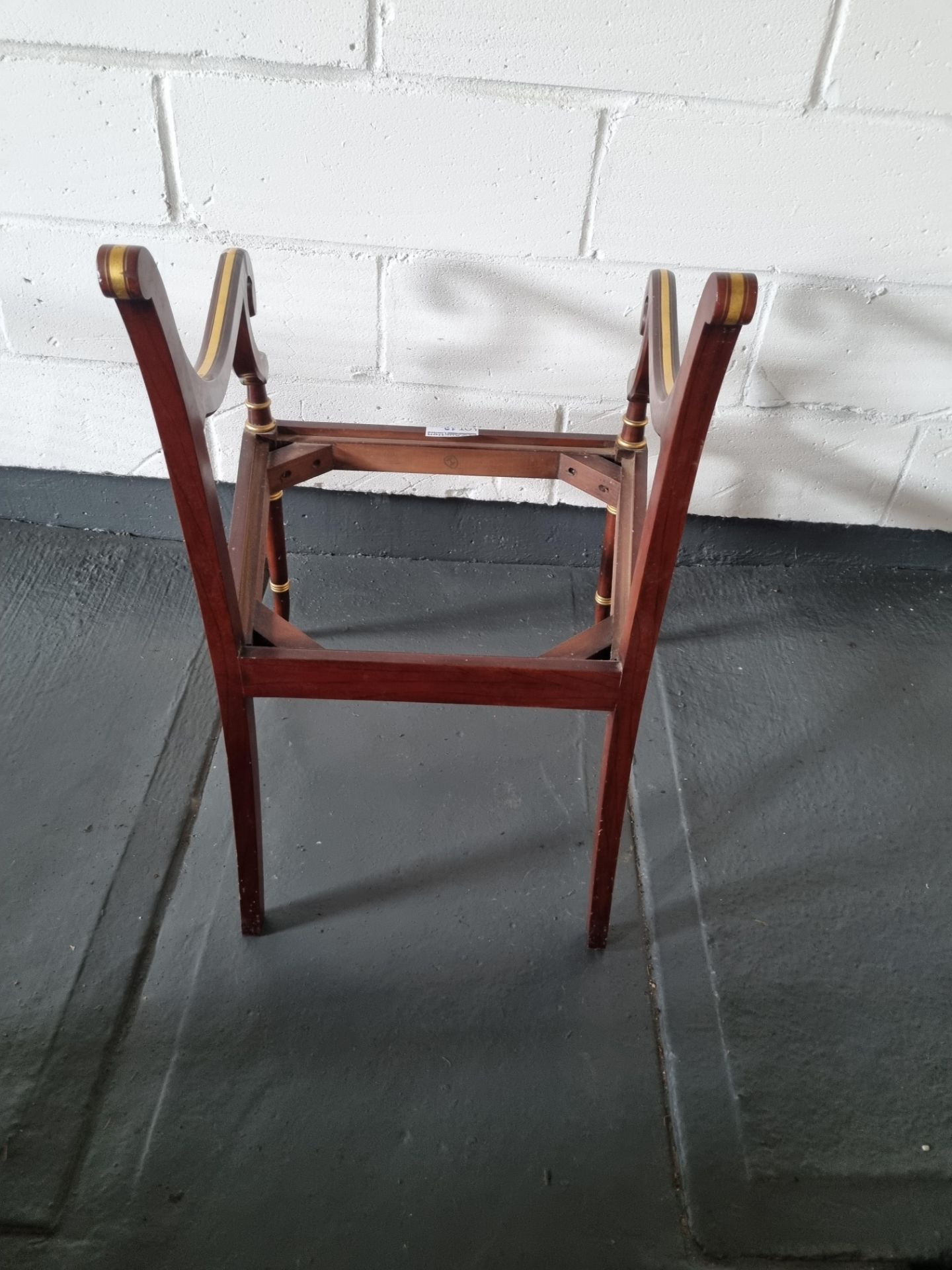 Arthur Brett Rosewood Arm Chair Bespoke Unupholstered Regency-Style Rosewood Colour & Gilt Chair. - Image 3 of 3