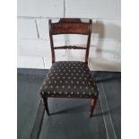 Arthur Brett Mahogany Dining Side Chair With Spindle Detail To Back And Carved Tapered Front Legs