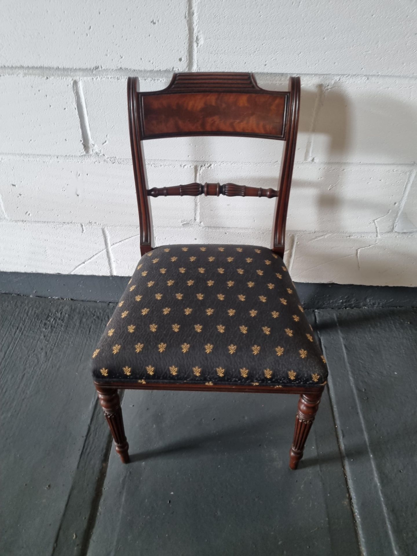 Arthur Brett Mahogany Dining Side Chair With Spindle Detail To Back And Carved Tapered Front Legs