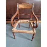 Arthur Brett Mahogany Dining Arm Chair With Spindle Detail To Back And Carved Tapered Front Legs