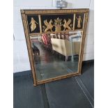 Arthur Brett Black & Gilt Mirror Height 130cm Width 104cm