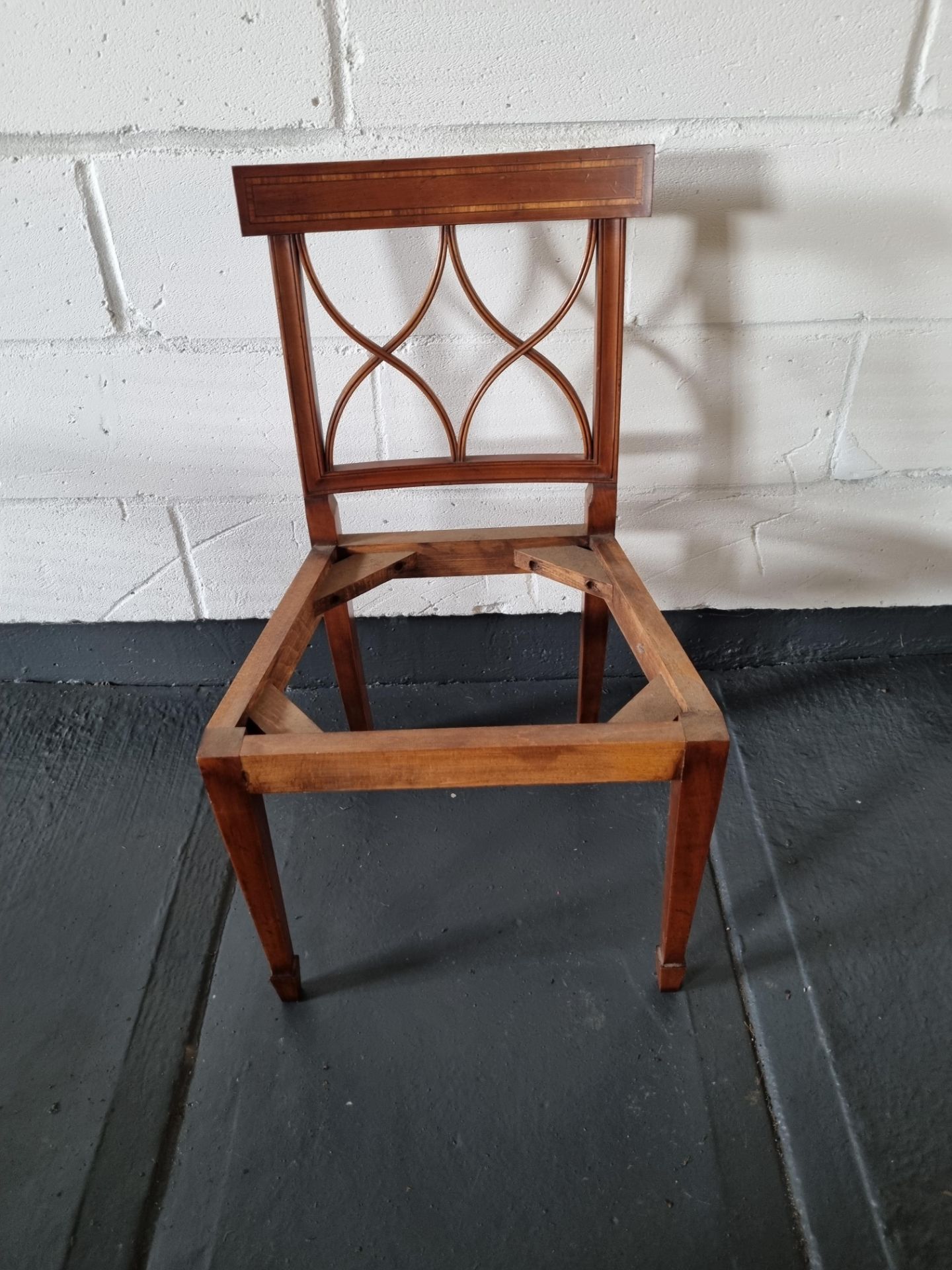 Arthur Brett Side Chair Bespoke Unupholstered Sheraton-Style Cherrywood Armchair With Tulip-Wood