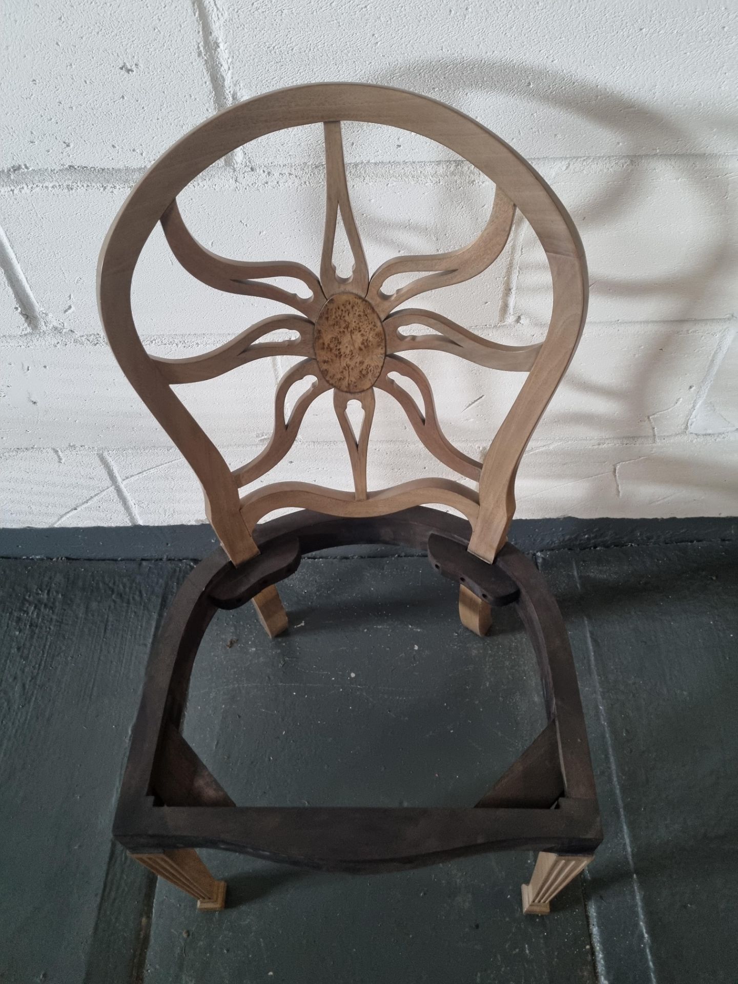 Arthur Brett Unupholstered Sunburst Side Chair George III Style The Unusual Design For These - Bild 4 aus 5